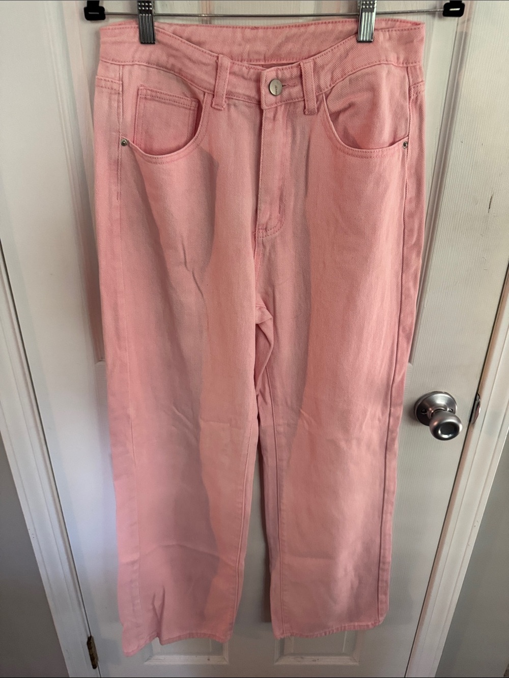 SHEIN Pink Straight-Leg Women's Jeans